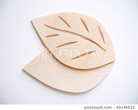 leaf symbol logo concept wood cutting illustration leaf symbol logo concept wood cutting illustration 49246658