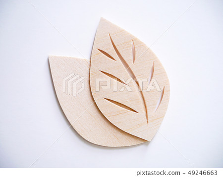 leaf symbol logo concept wood cutting illustration 49246663