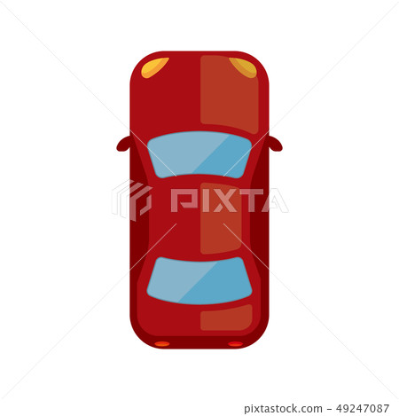 Car (from above, bird's-eye view) Illustration... - Stock Illustration ...