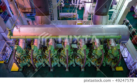 Main Engine of super tanker 49247579