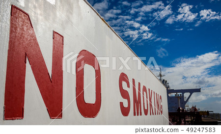 No smoking sing on board of super tanker 49247583