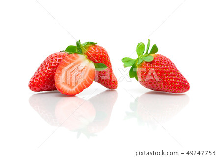 ripe strawberry isolated on a white background ripe strawberry isolated on a white background 49247753