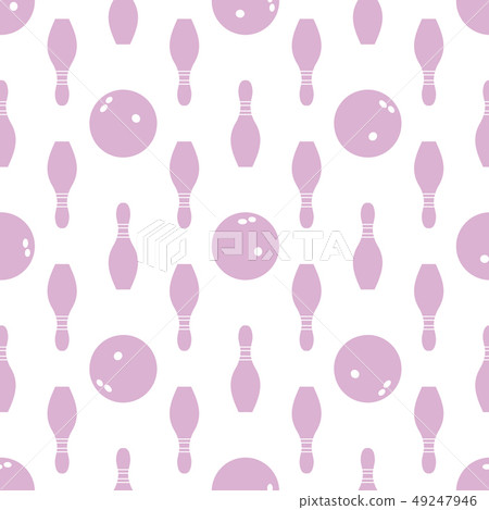 Seamless pattern with bowling pins and bowls Seamless pattern with bowling pins and bowls 49247946