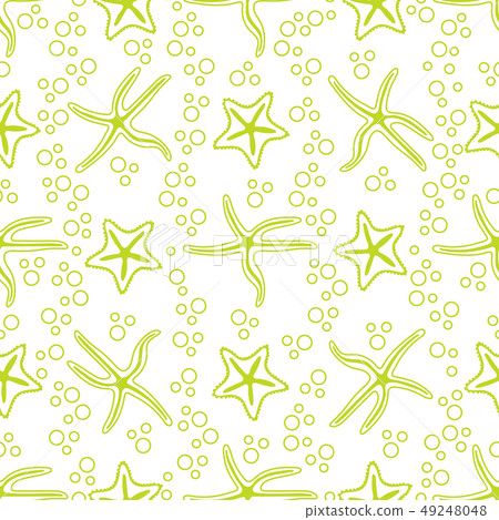 Vector seamless pattern with starfish Vector seamless pattern with starfish 49248048