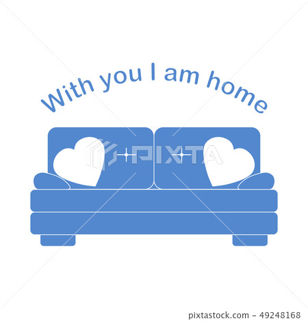 Sofa, pillows in heart shape Valentine's day Sofa, pillows in heart shape Valentine's day 49248168