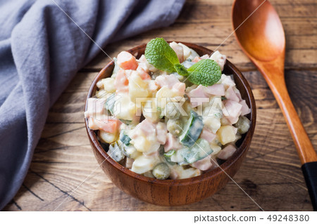 Traditional Russian Christmas and New year salad s 49248380