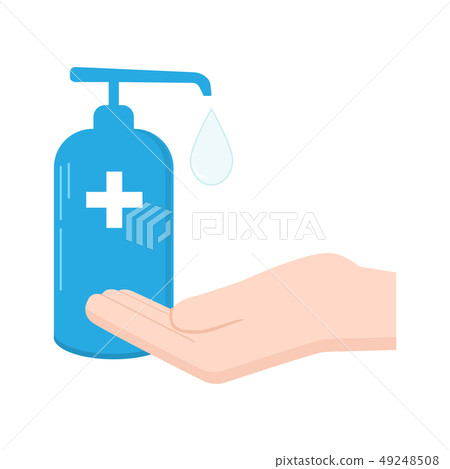Washing hand and soap icon, hygiene illustration Washing hand and soap icon, hygiene illustration 49248508