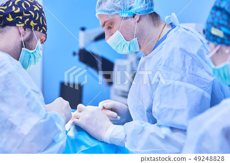 Blepharoplasty, plastic surgery operation for correcting defects, deformities, and disfigurations of 49248828