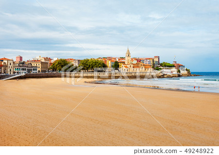 City beach in Gijon, Spain 49248922