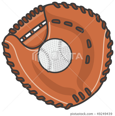 Catcher's mitt and ball Catcher's mitt and ball 49249439