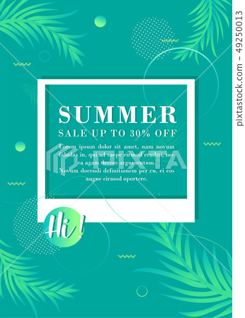 Unique artistic summer cards with bright gradient  49250013