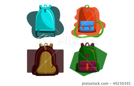 Bag Back to School Vector Set - Stock Illustration [49250391] - PIXTA