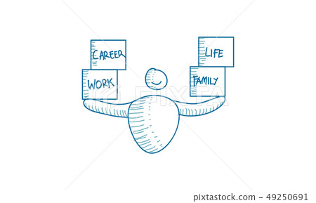 Work Life Balance Template Vector - Stock Illustration [49250691] - PIXTA