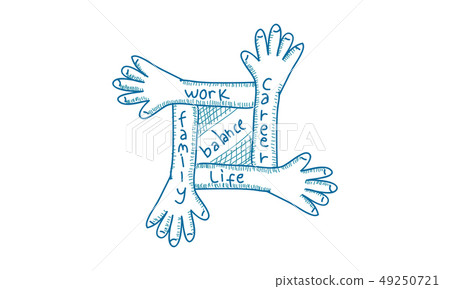 Work Life Balance Template Vector 49250721
