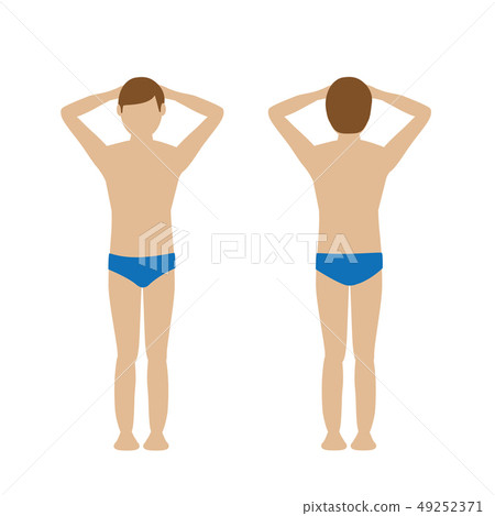 sunbathing man in blue swim shorts character sunbathing man in blue swim shorts character 49252371