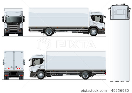 Vector truck template isolated on white background Vector truck template isolated on white background 49256980