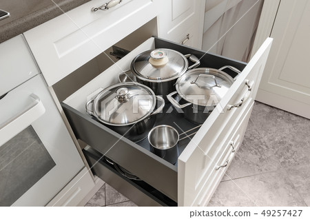 Modern white kitchen 49257427