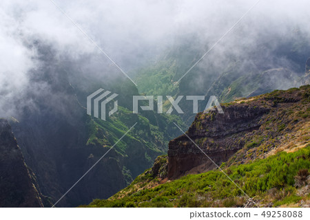 View down from Pico do Arieiro on Madeira 49258088