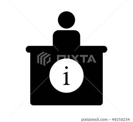 information desk icon information desk icon 49258234