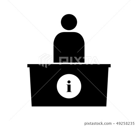 information desk icon information desk icon 49258235