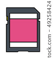 SD card pattern line (pink) 49258424