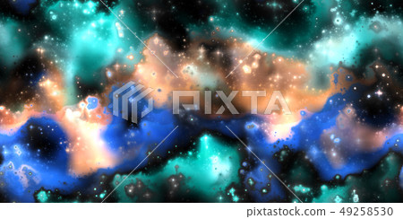  Colorful and delicate fractal art texture background (seamless connection, high resolution 3D CG rendering ∕ coloring illustration) 49258530