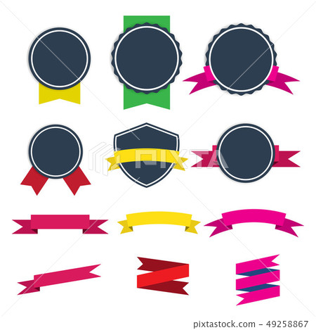 Vector ribbons and labels - Stock Illustration [49258867] - PIXTA