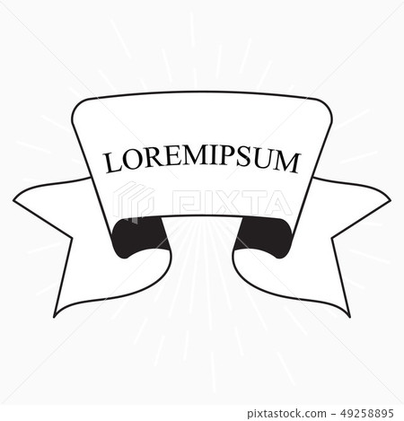Vintage Blue Ribbon Banner Icon Stock Illustration 49258895