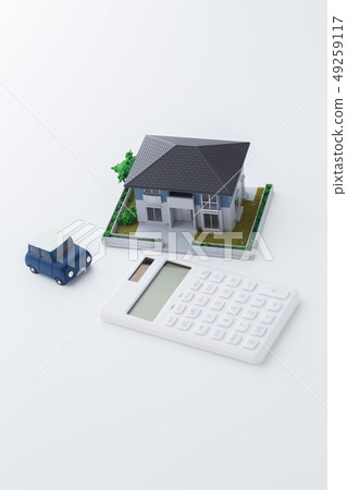 House and car and calculator 49259117