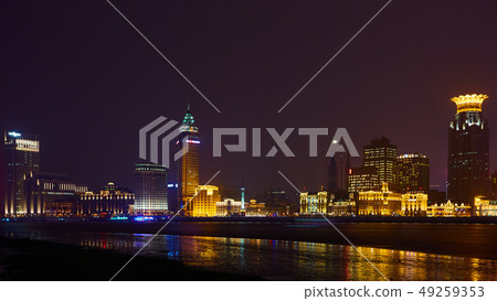 Shanghai, China - March 12, 2016: The Bund it is a waterfront area which runs along the western bank 49259353