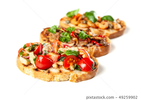Traditional Italian bruschettas Traditional Italian bruschettas 49259902