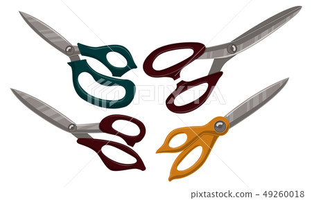 Scissor Template Vector Set Color 49260018
