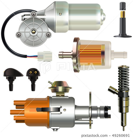 Vector Car Parts Set 1 49260691