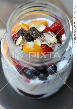 yogurt with fruit topping yogurt with fruit topping 49261429