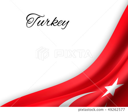 waving flag on white background. 49262577