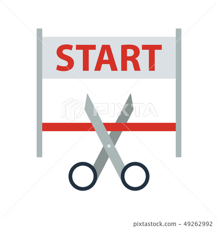 Scissors Cutting Tape Icon Scissors Cutting Tape Icon 49262992
