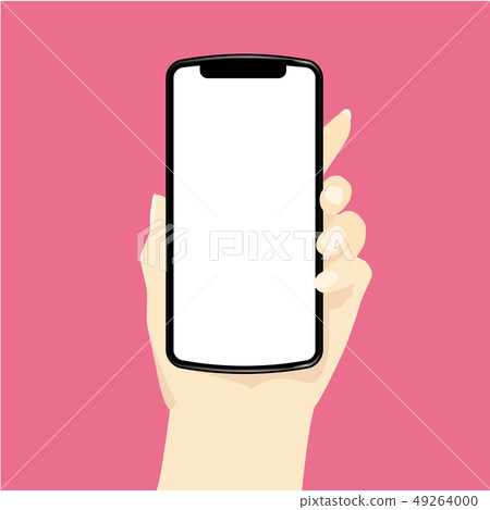 左手與智能手機的插圖|固體屏幕|智能手機的手 左手與智能手機的插圖|固體屏幕|智能手機的手 49264000