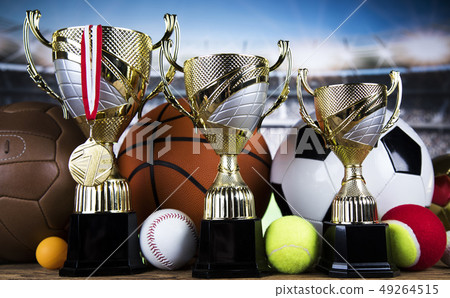 Sport stadium background, Trophy for champion 49264515