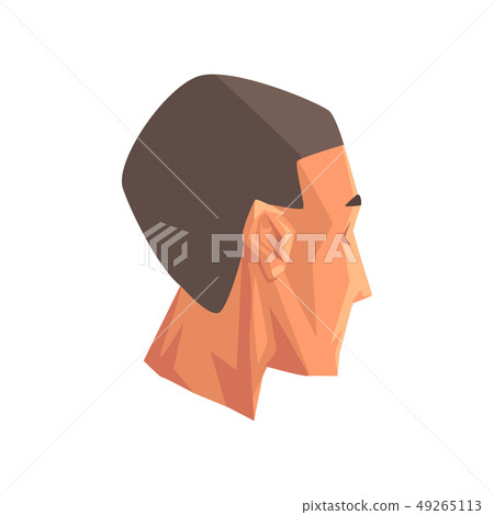Male head, human body part vector Illustration on a white background Male head, human body part vector Illustration on a white background 49265113