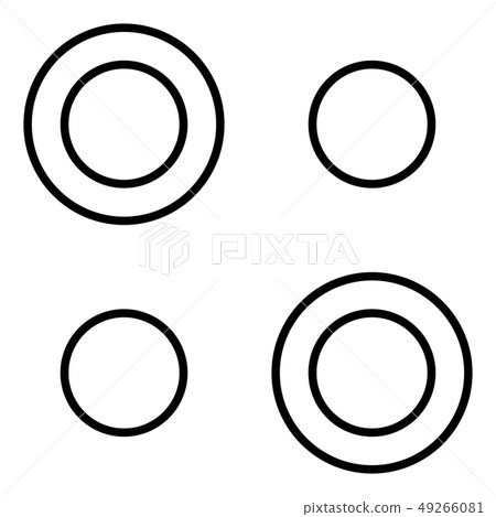 seamless pattern with black outline circles - Stock Illustration ...