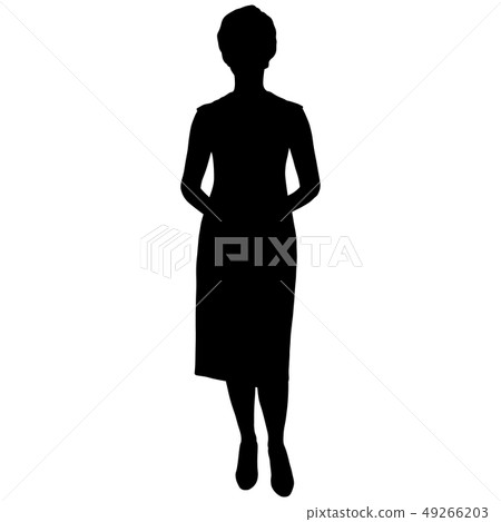 woman in long dress and shoes is standing woman in long dress and shoes is standing 49266203