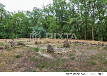 Sanctuary on the island of Khortytsia, Ukraine. Sanctuary on the island of Khortytsia, Ukraine. 49267095