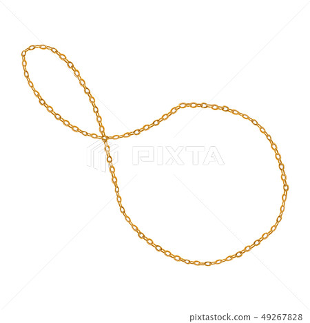 Golden chain glamour illustration. Watercolor Golden chain glamour illustration. Watercolor 49267828