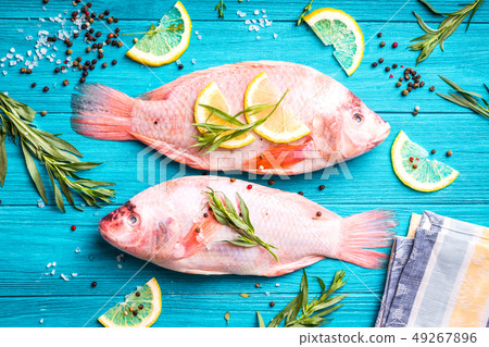 Raw fresh fish 49267896