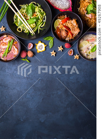 Thai food background Thai food background 49267908