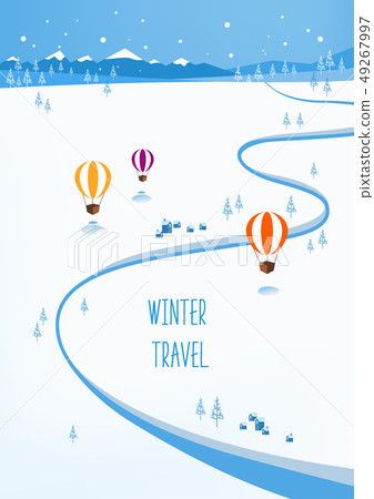 Winter travel illustration 49267997