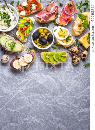 Sandwiches set background Sandwiches set background 49268233