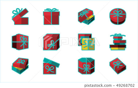Gift Box Set Template Vector Design - Stock Illustration [49268702] - PIXTA