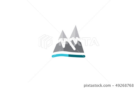 Mountain Snow Icon Winter Template Vector 49268768