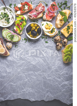 Sandwiches set background Sandwiches set background 49268978